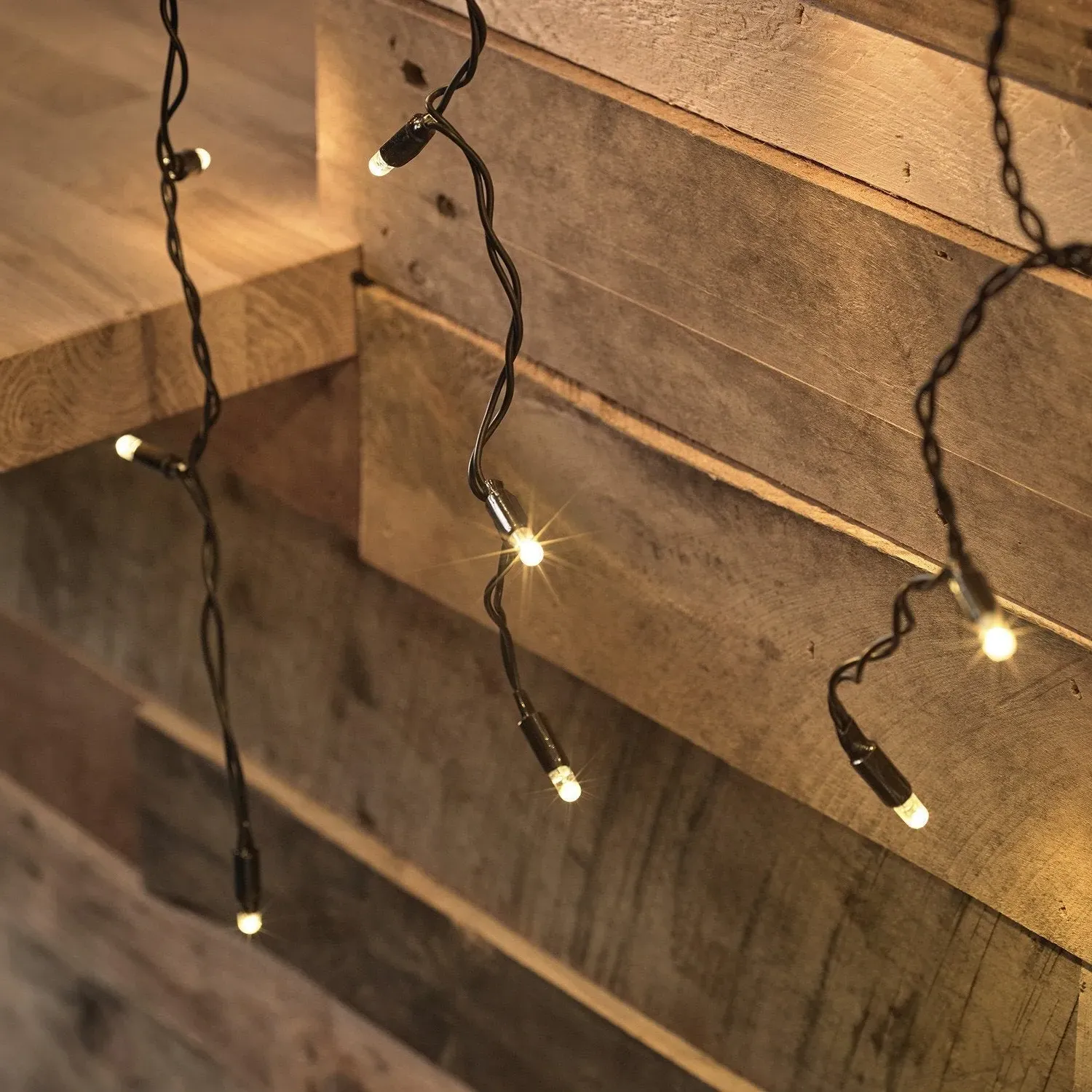 8m Curtain Lights Connectable - Warm White