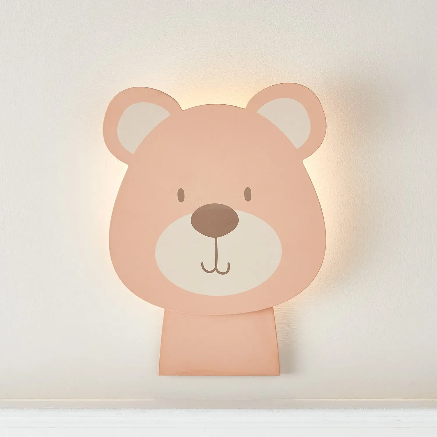 Bear Wall Light with Remote - Warm White, Wood
