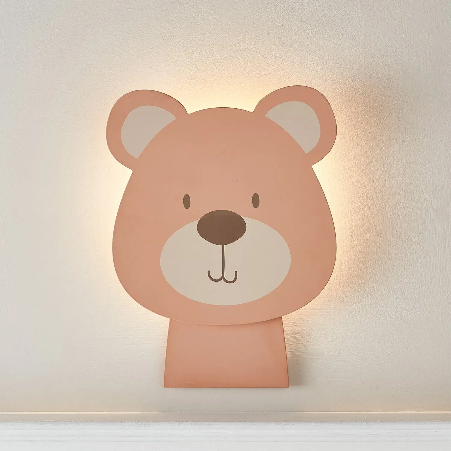 Bear Wall Light with Remote - Warm White, Wood