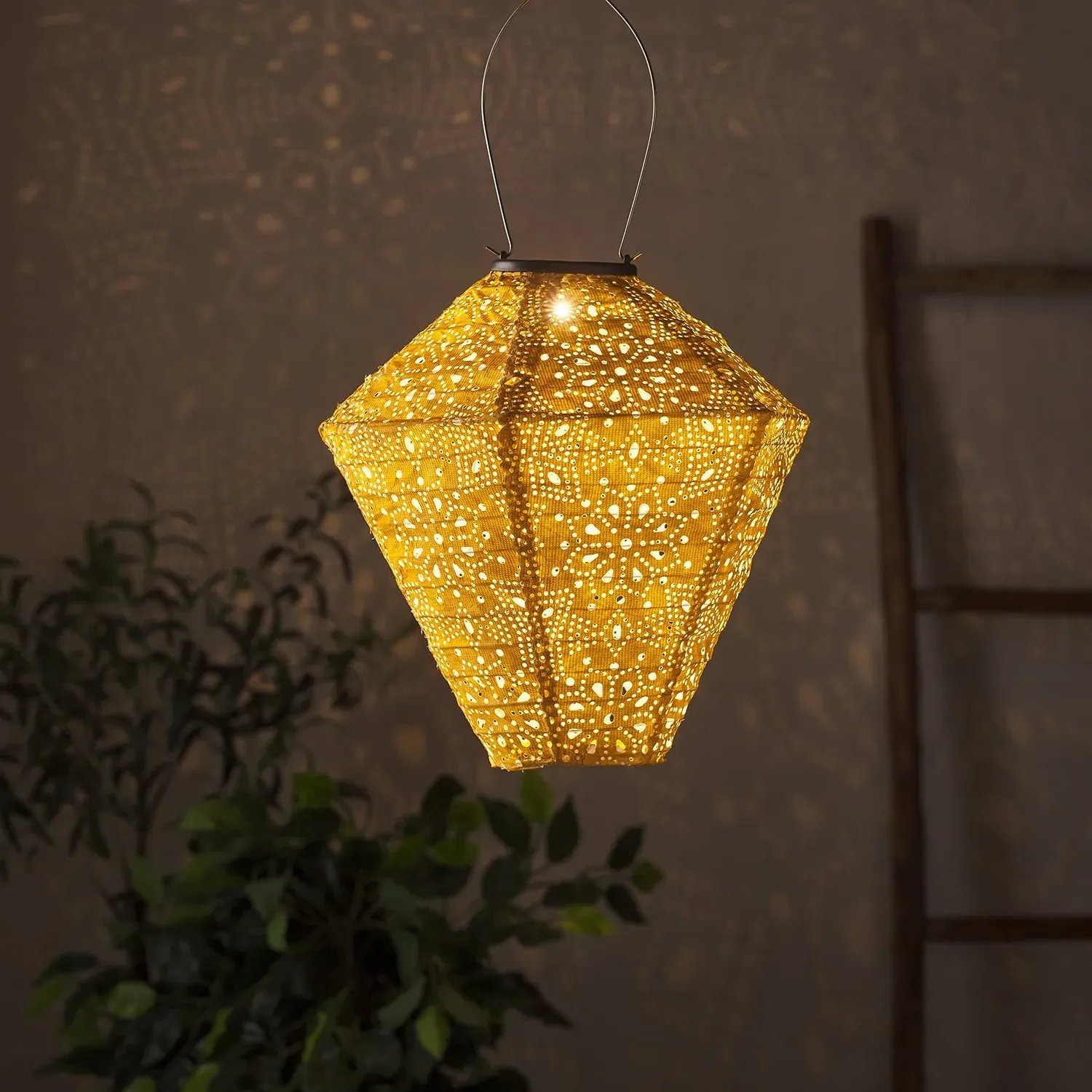 Diamond Solar Lantern - Yellow, Tyvek image