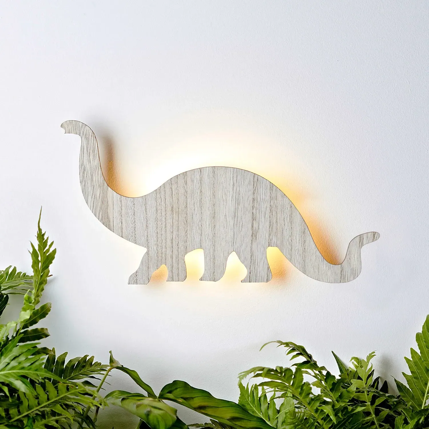 Dinosaur Wall Light with Timer - Warm White image