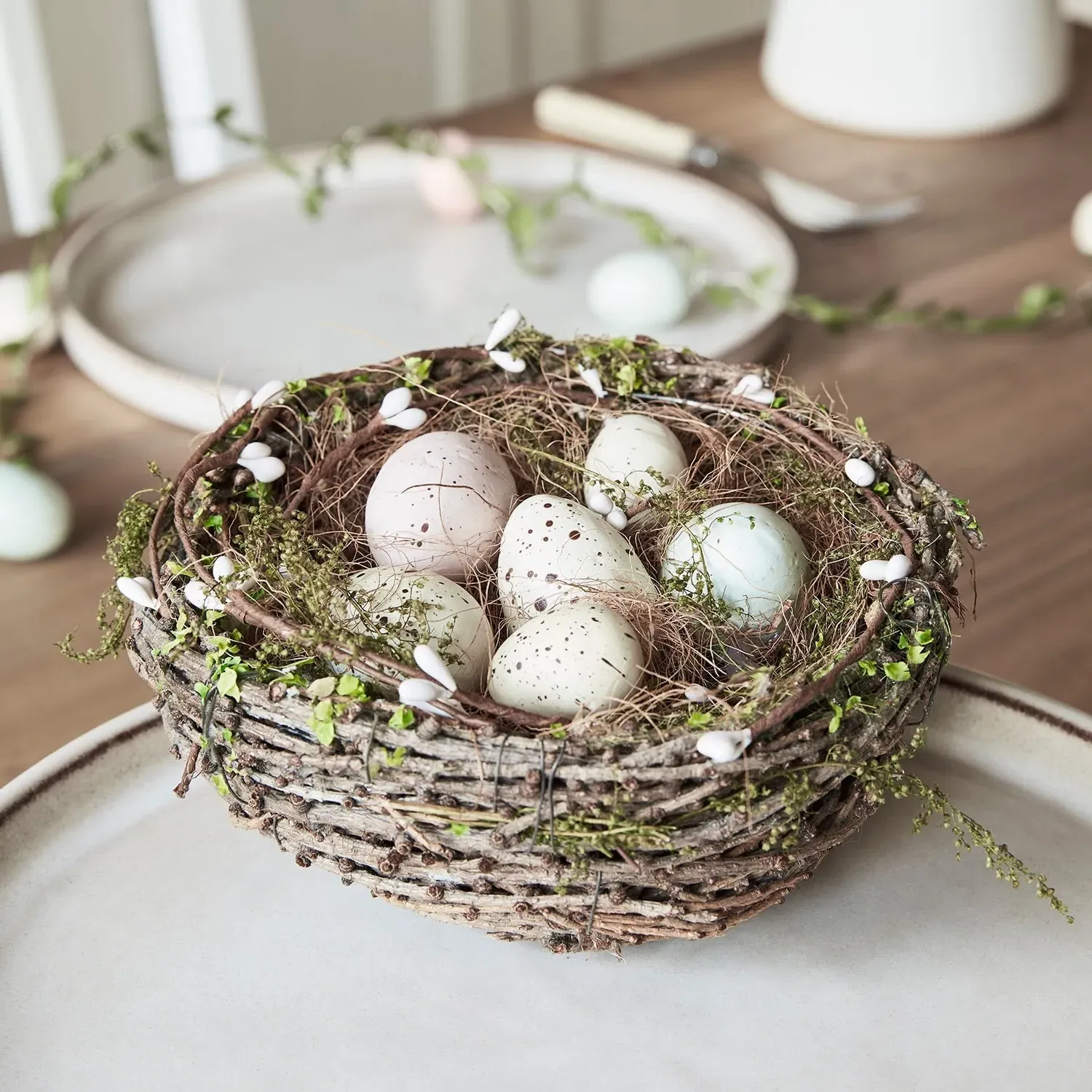 Easter Nest Decoration with Eggs - Natural image