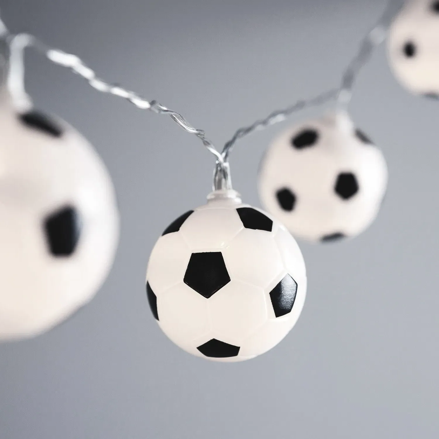 Football Battery Fairy Lights - White image