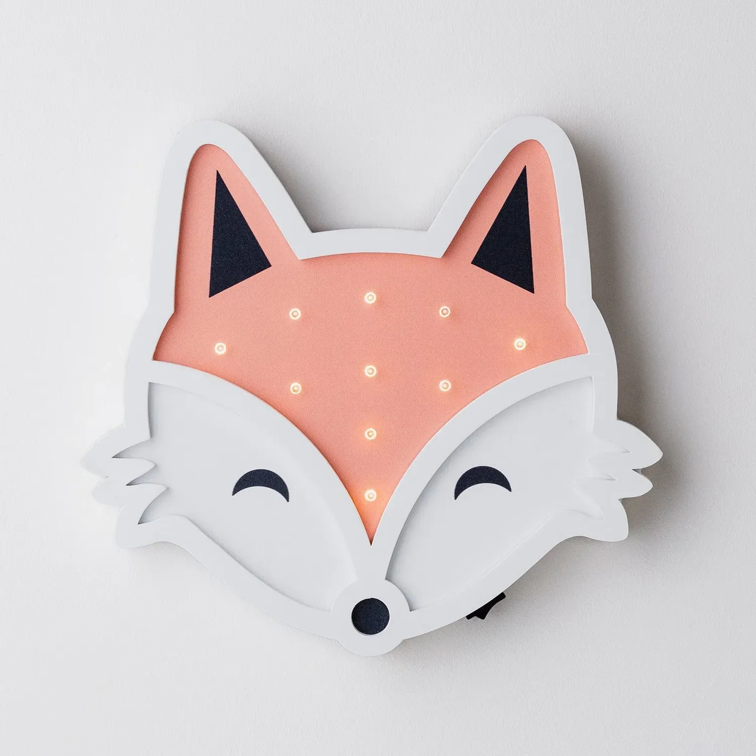 Fox Wall Light with Timer - Warm White, Wood