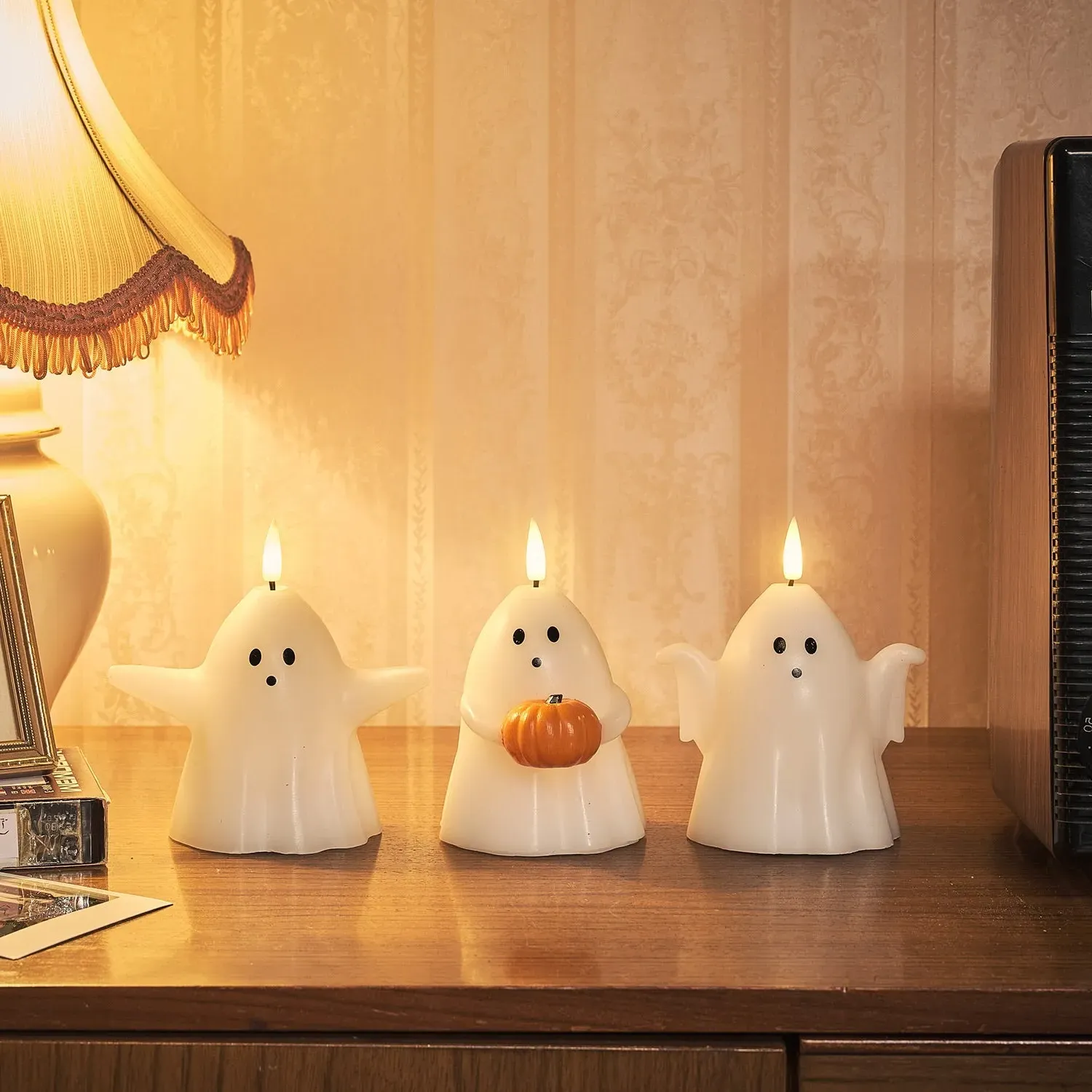 Ghost LED Candle Trio - Warm White, Real Wax