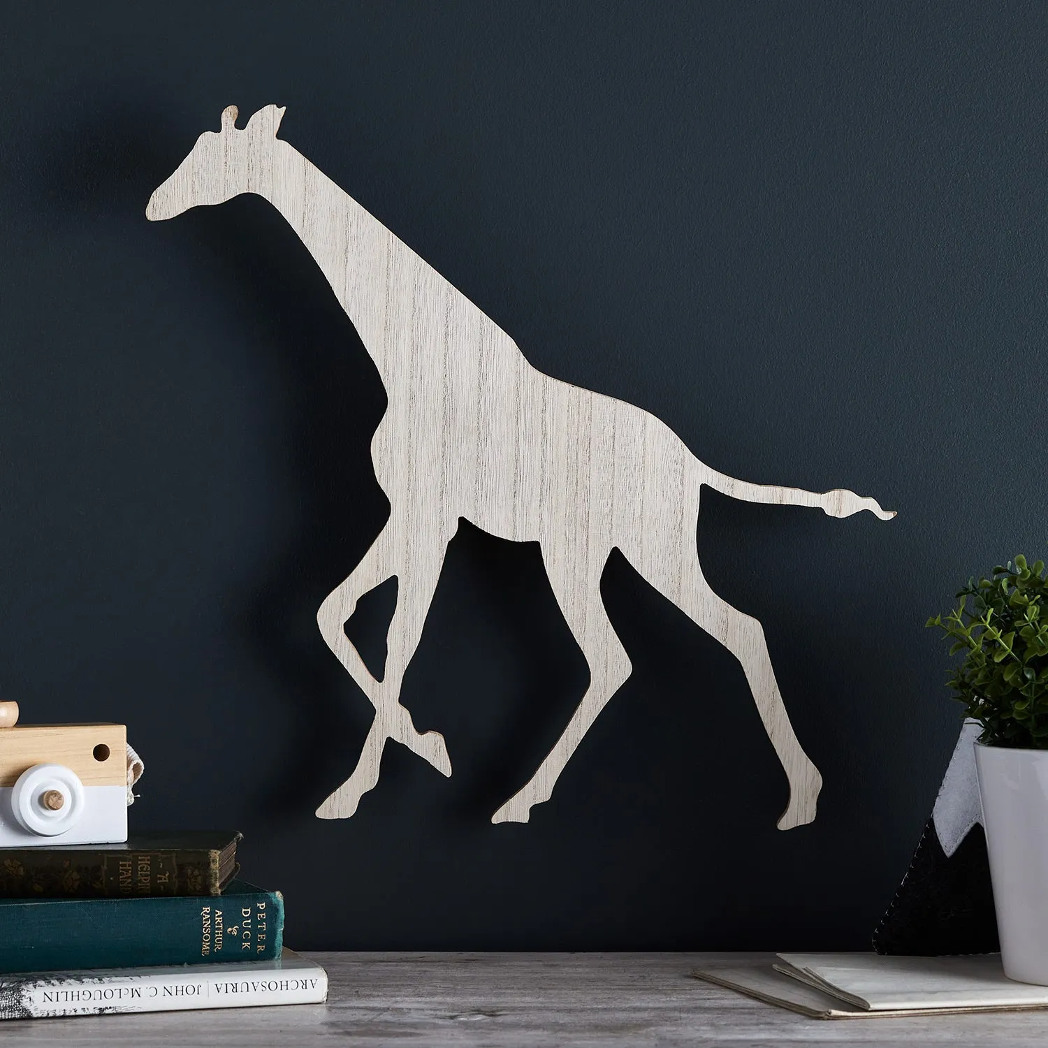 Giraffe Wall Light with Timer - Warm White, Wood