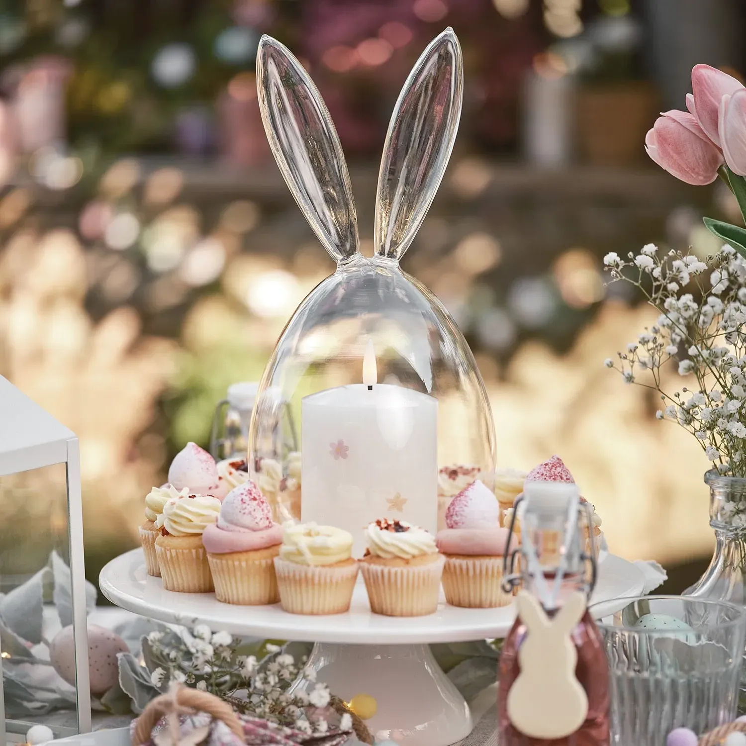 Glass Bunny Dome - Clear Glass