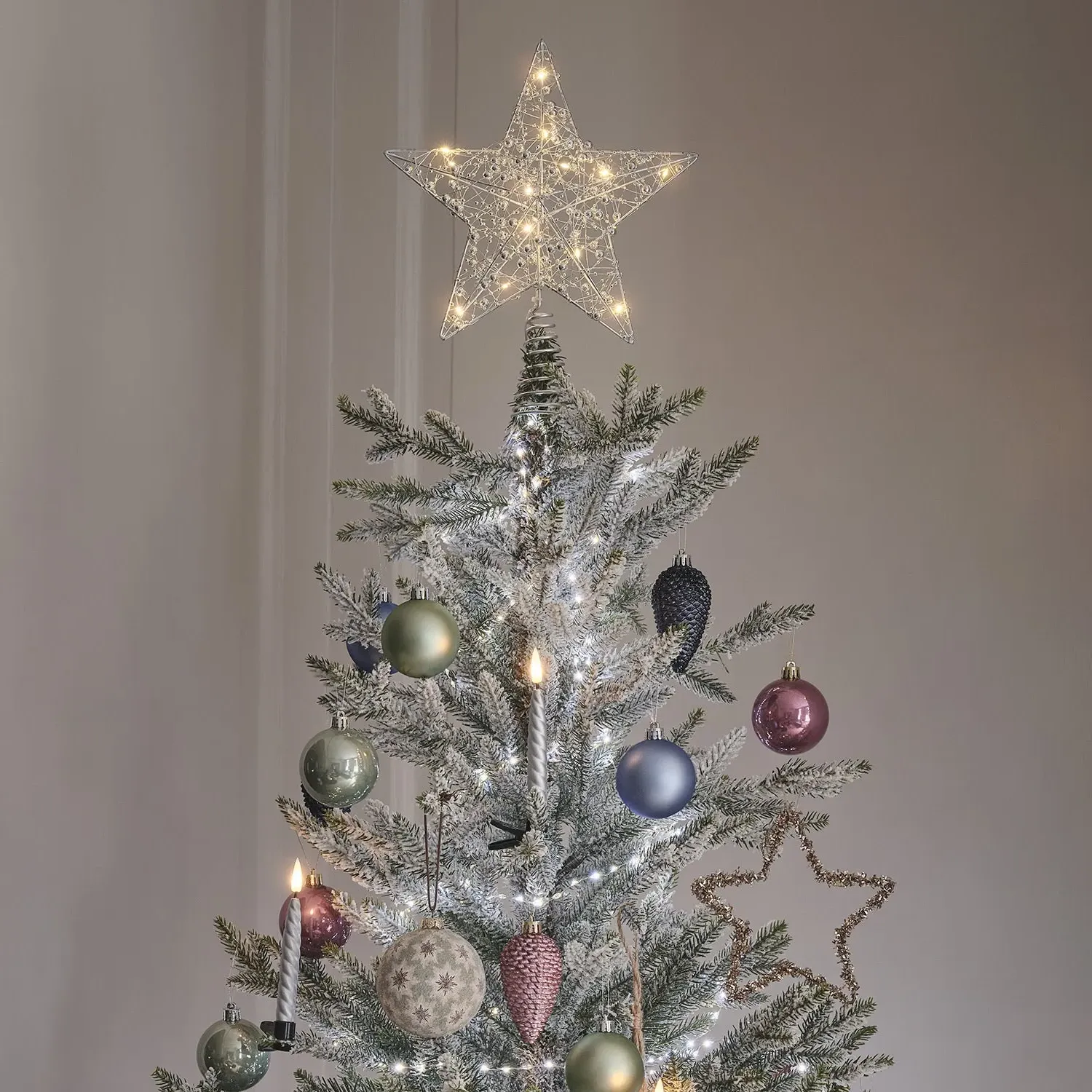 Hanging Star Christmas Decoration - Silver, Metal