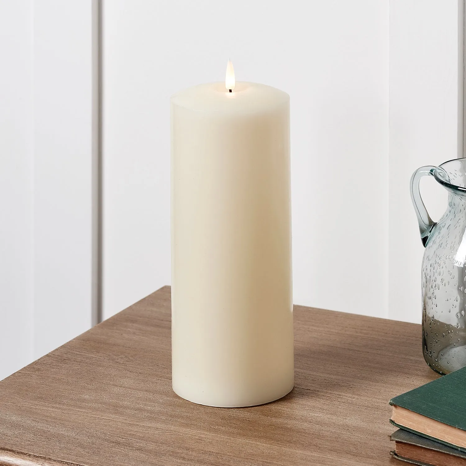 LED Chapel Candle with Remote - Ivory, Wax