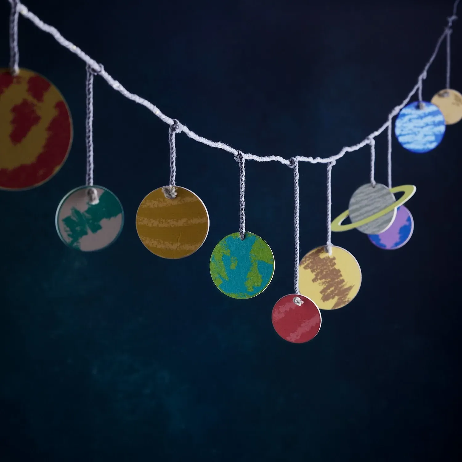 Planet Fairy Lights with Timer - Warm White