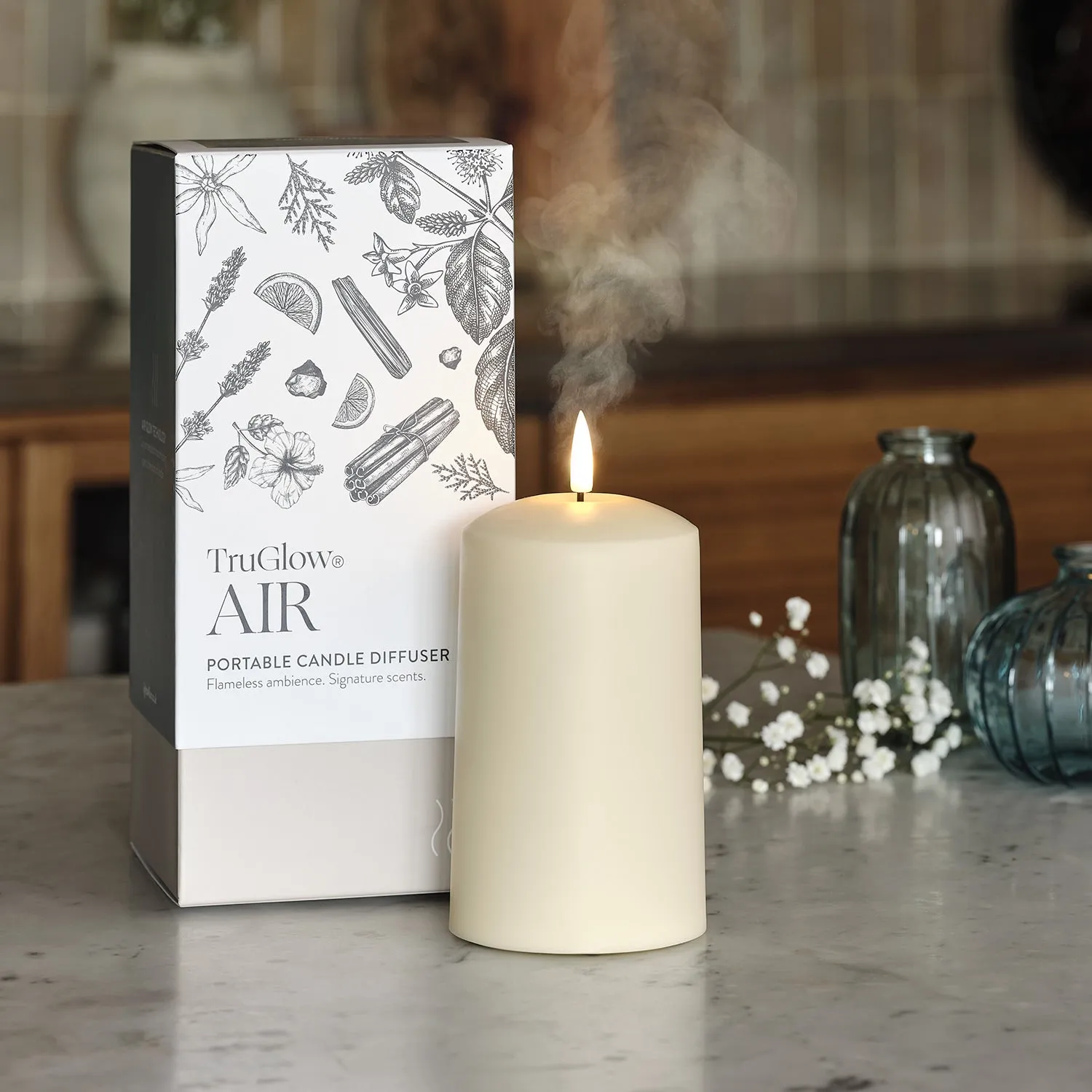 Portable Candle Diffuser - Ivory