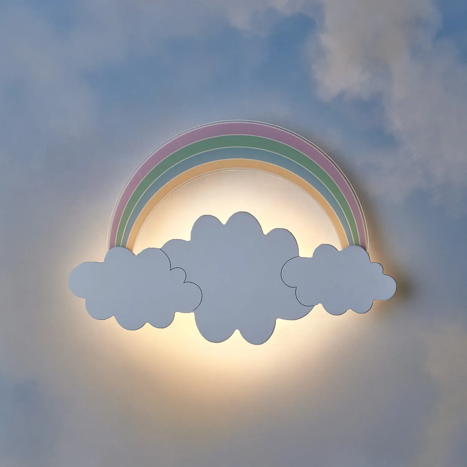 Rainbow Cloud Wall Light with Remote - Warm White