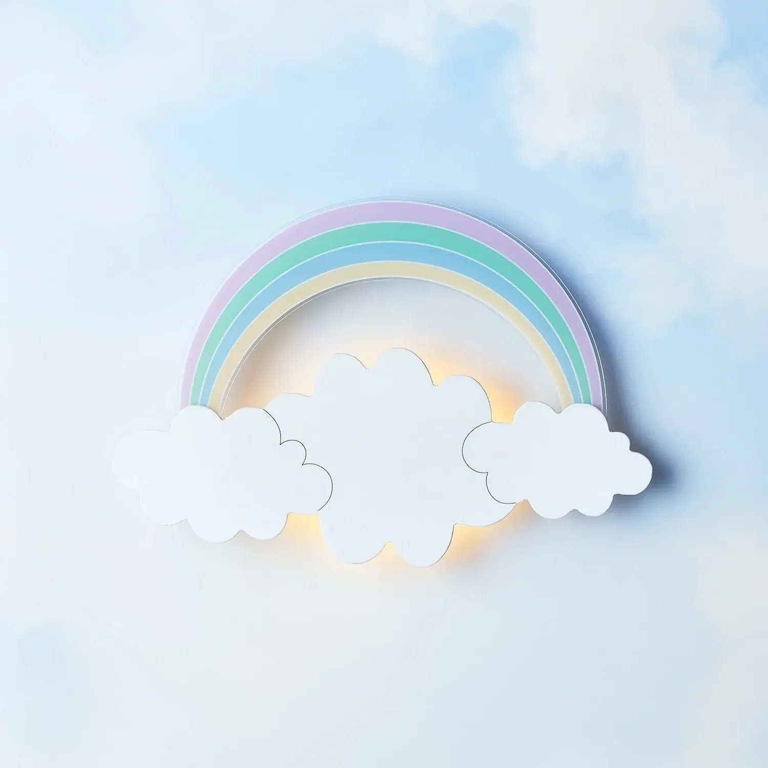 Rainbow Cloud Wall Light with Remote - Warm White
