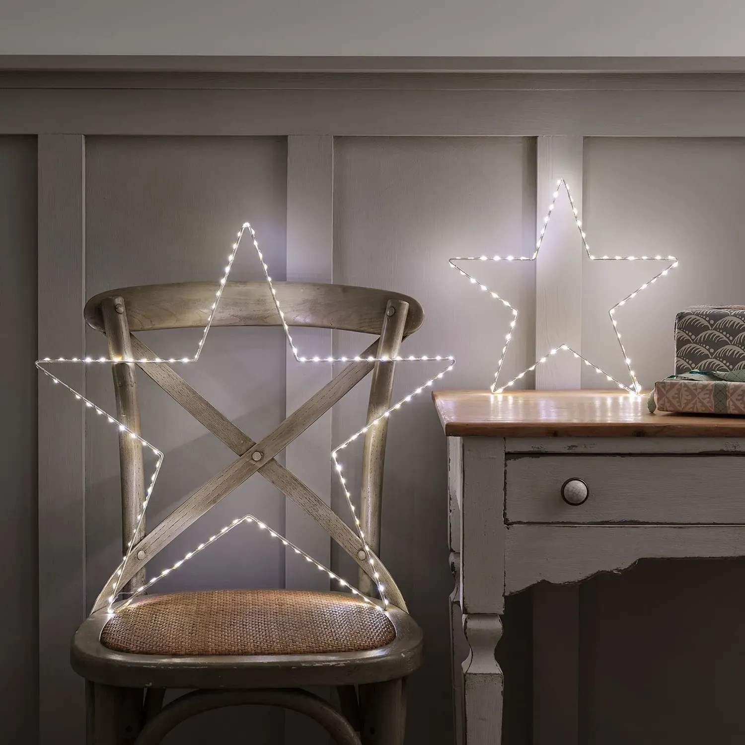 Set of 2 LED Star Silhouettes - Dual Color