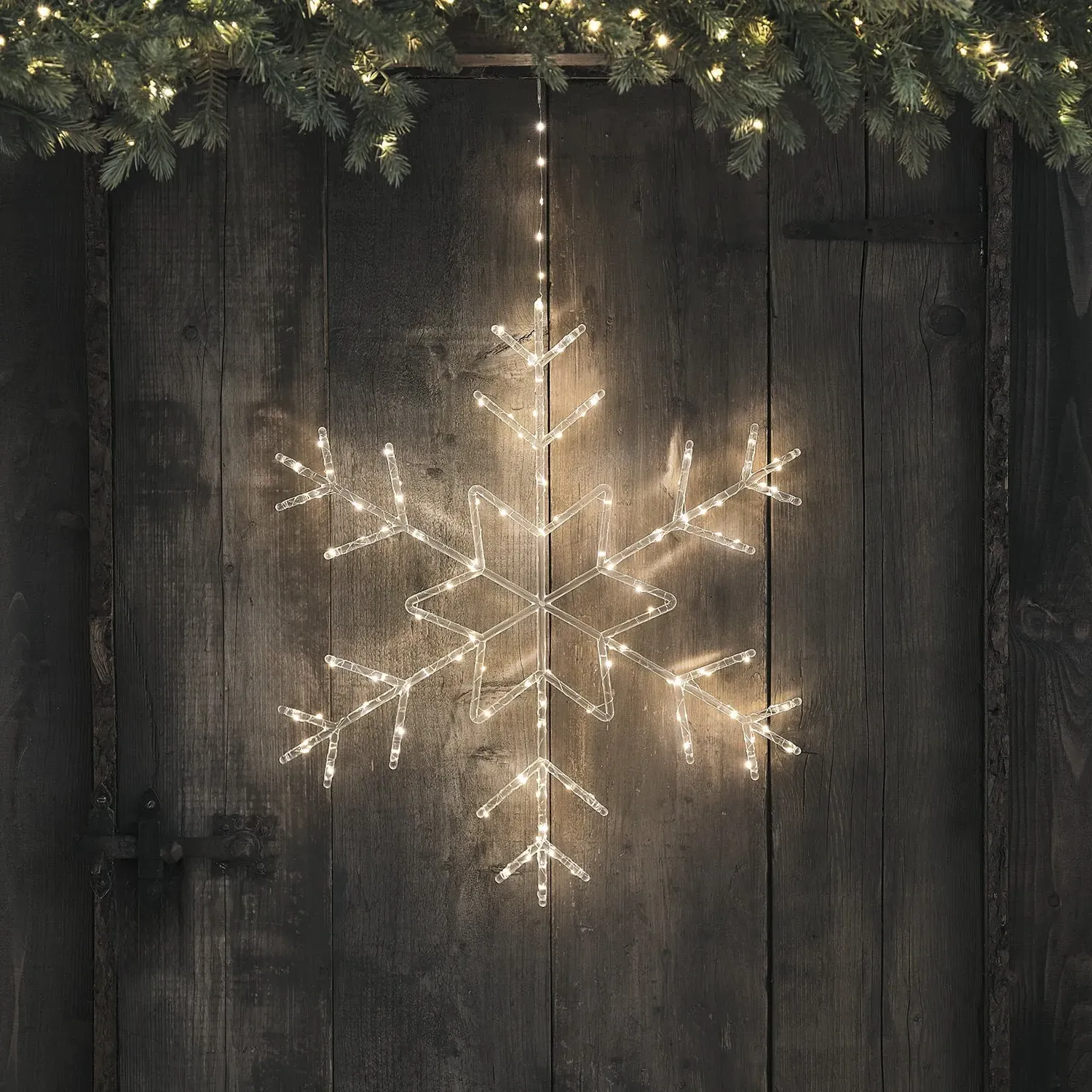 Snowflake LED Hanging Light - Warm White, Acrylic