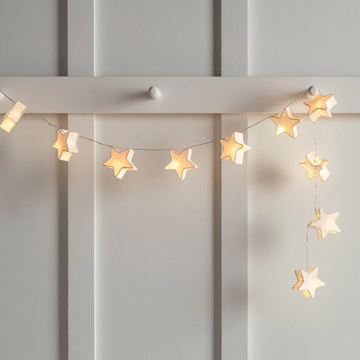 Star Battery Fairy Lights - Warm White, Paper