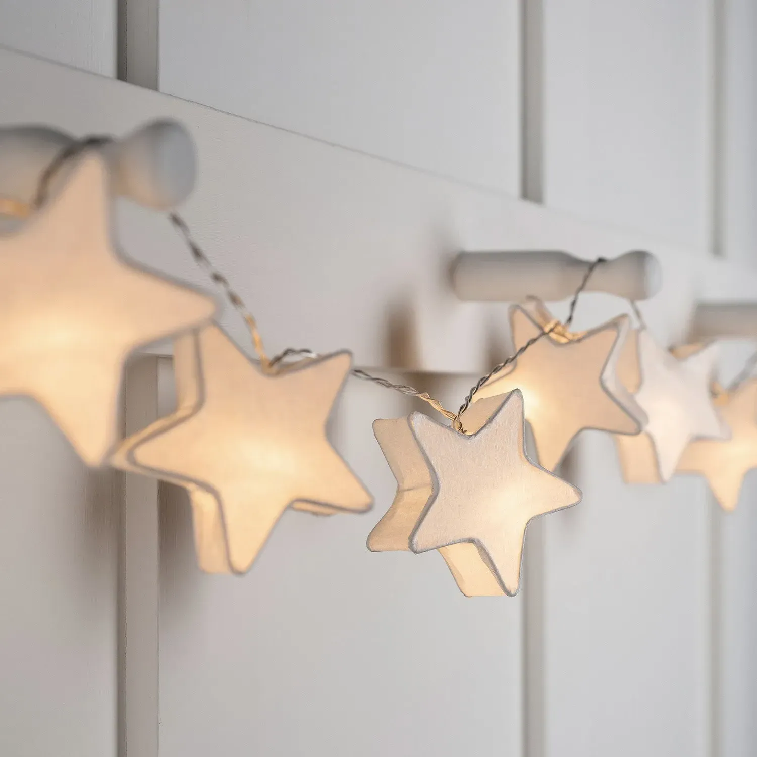 Star Battery Fairy Lights - Warm White, Paper