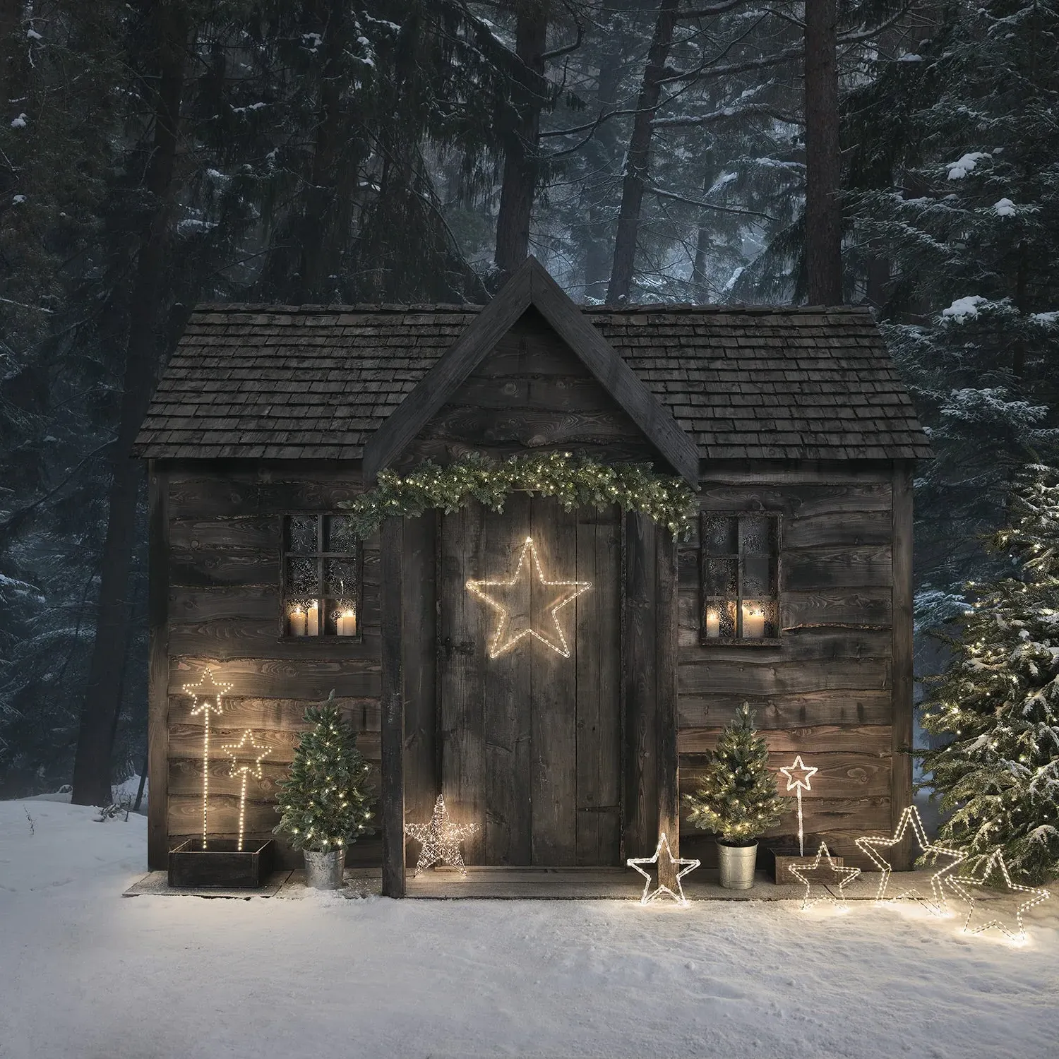 Star LED Hanging Light - Warm White, Acrylic
