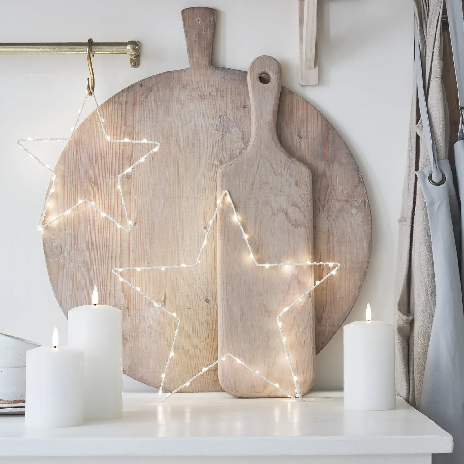 Star Light & Candle Bundle - White, LED