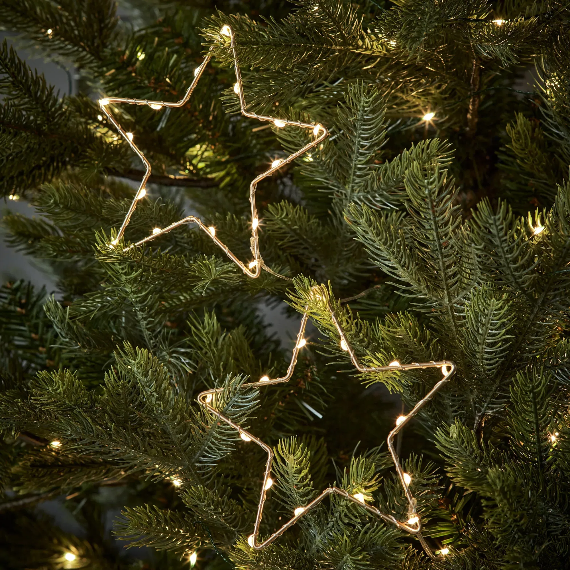 Star Light Set with Timer - Gold, LED