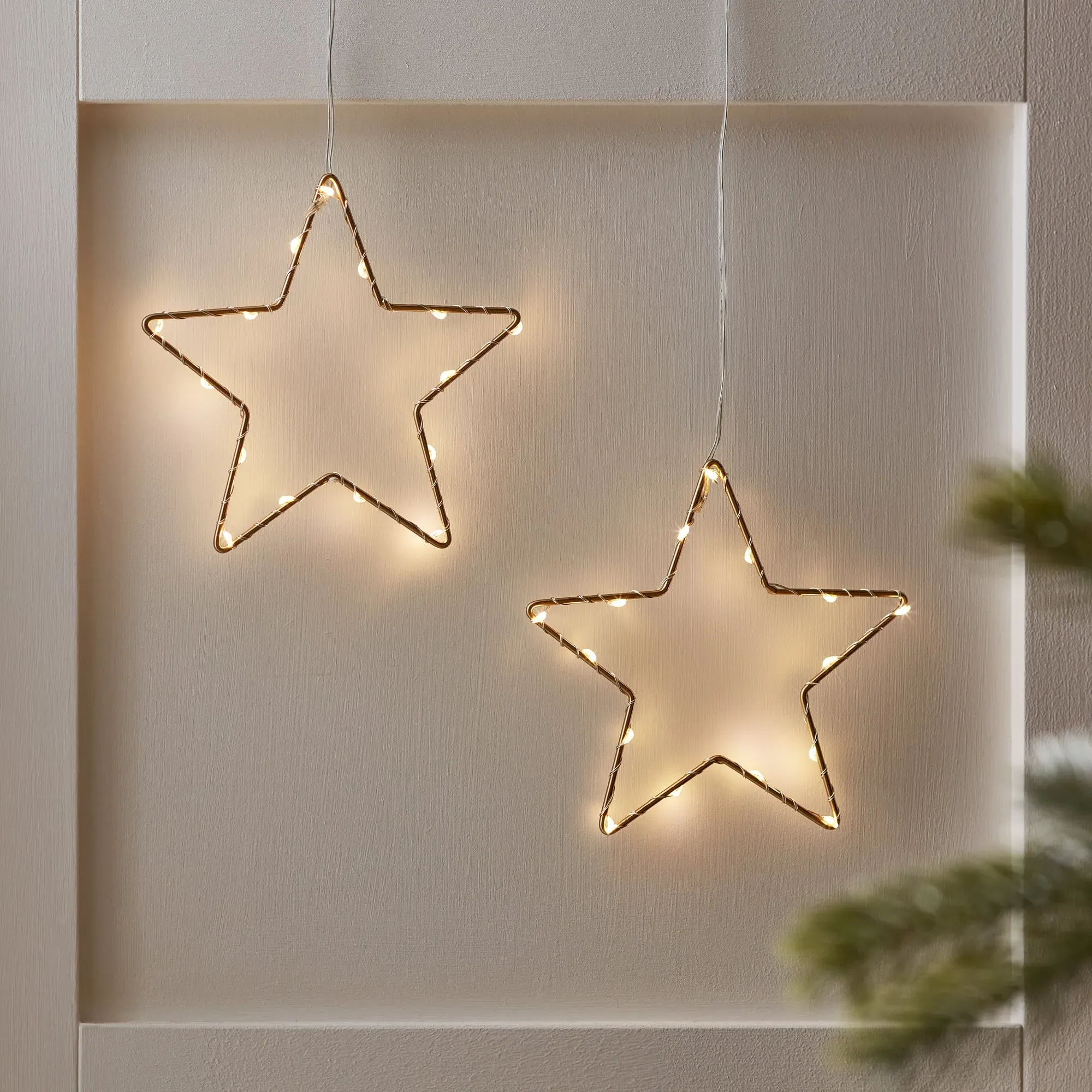 Star Light Set with Timer - Gold, LED image