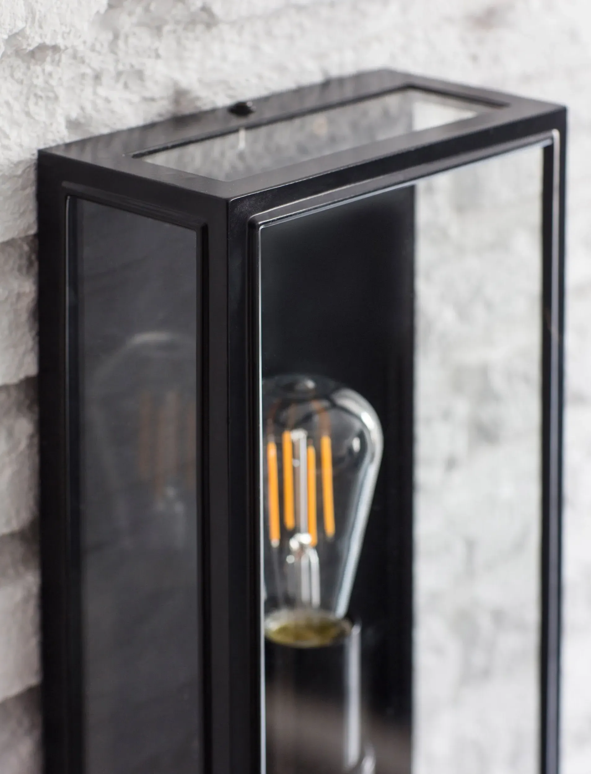 Tall Outdoor Lantern - Carbon, Steel