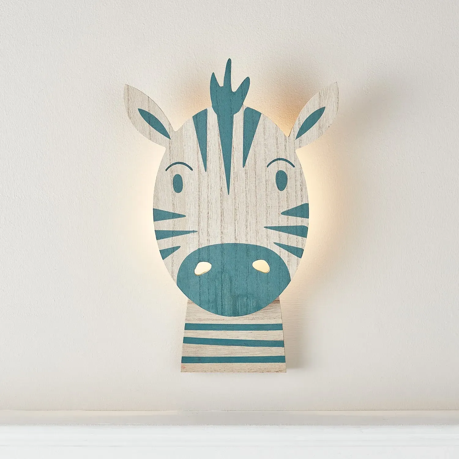 Zebra Wall Light with Timer - Warm White, Wood