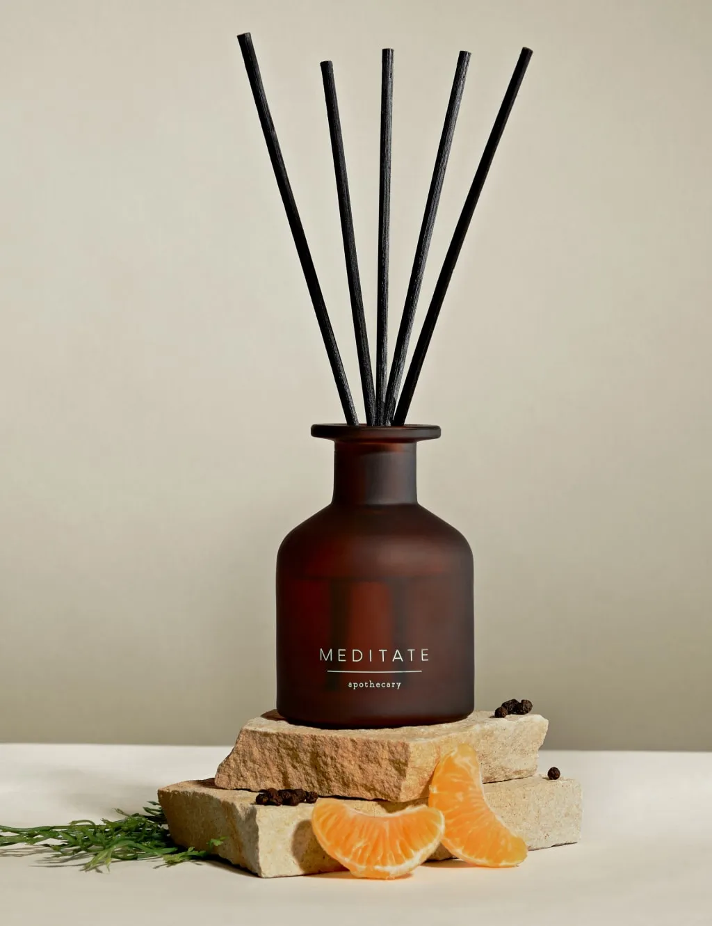 100ml Reed Diffuser Meditate - Amber Glass
