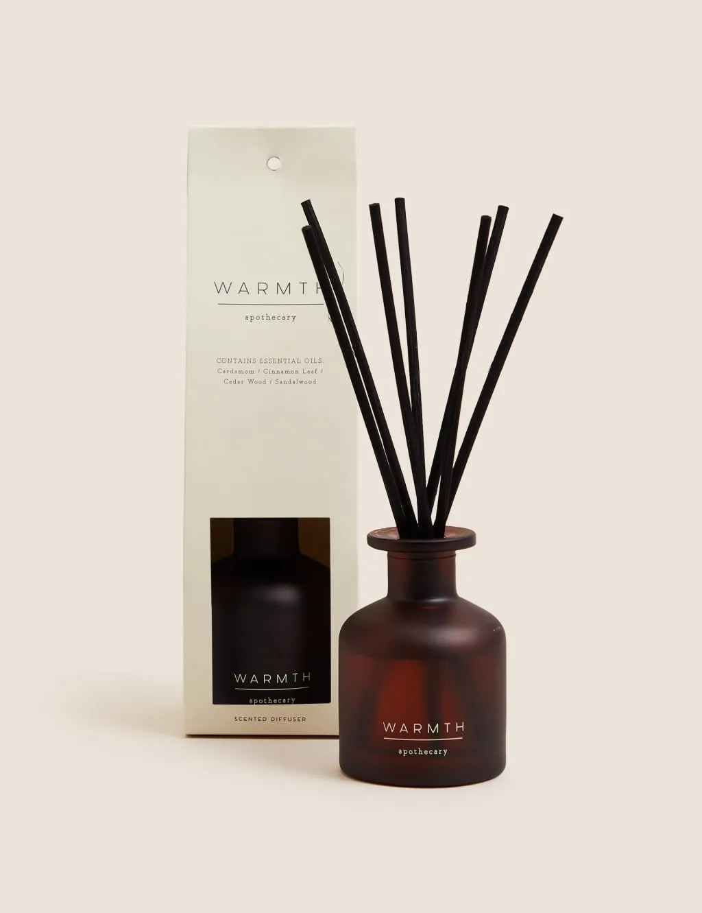 100ml Reed Diffuser Warmth - Amber Glass