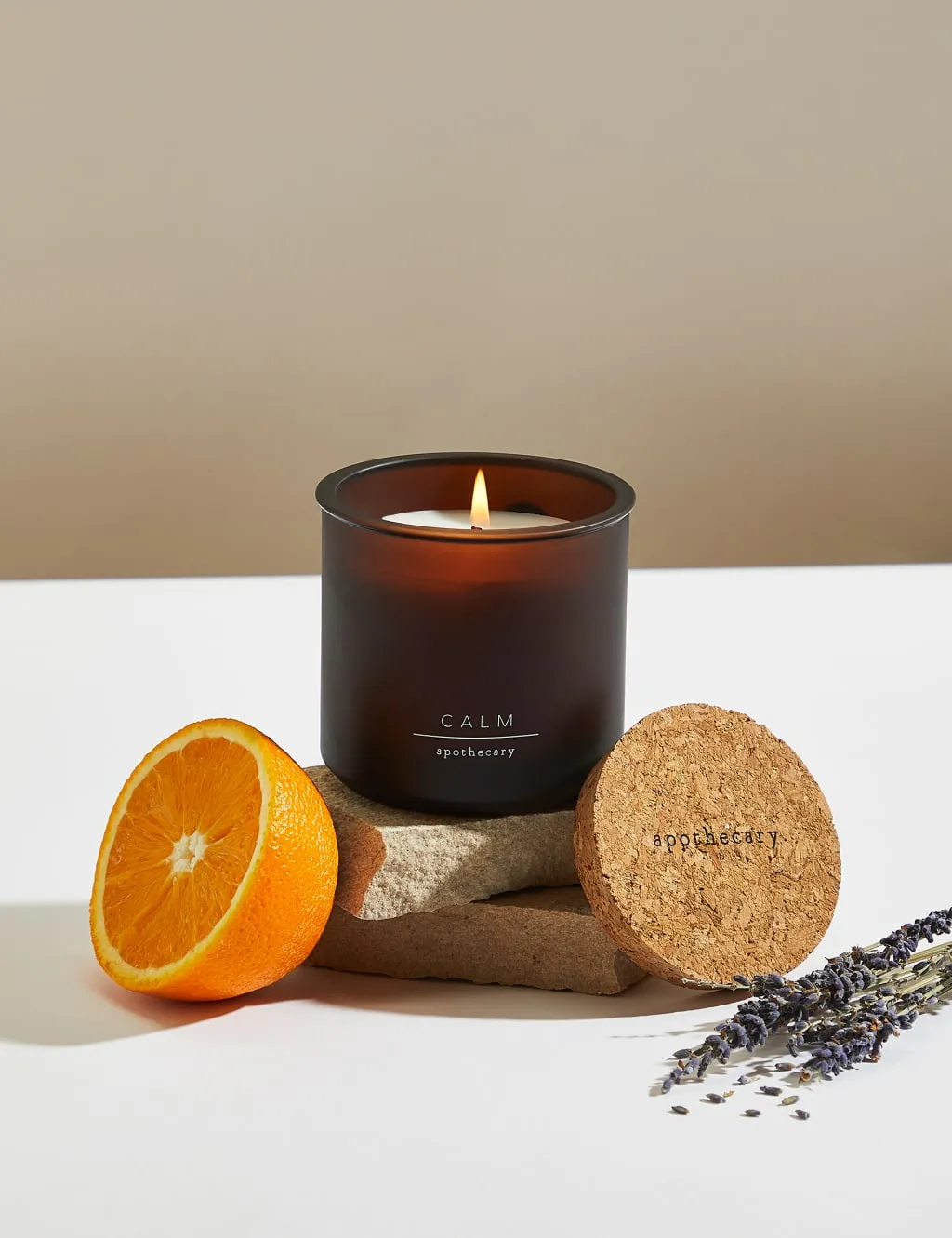 Calm Refillable Candle - Amber Glass image