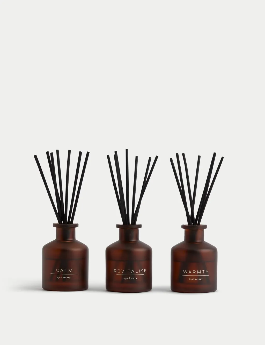 Set of 3 Mini Diffuser Set - Amber Glass image
