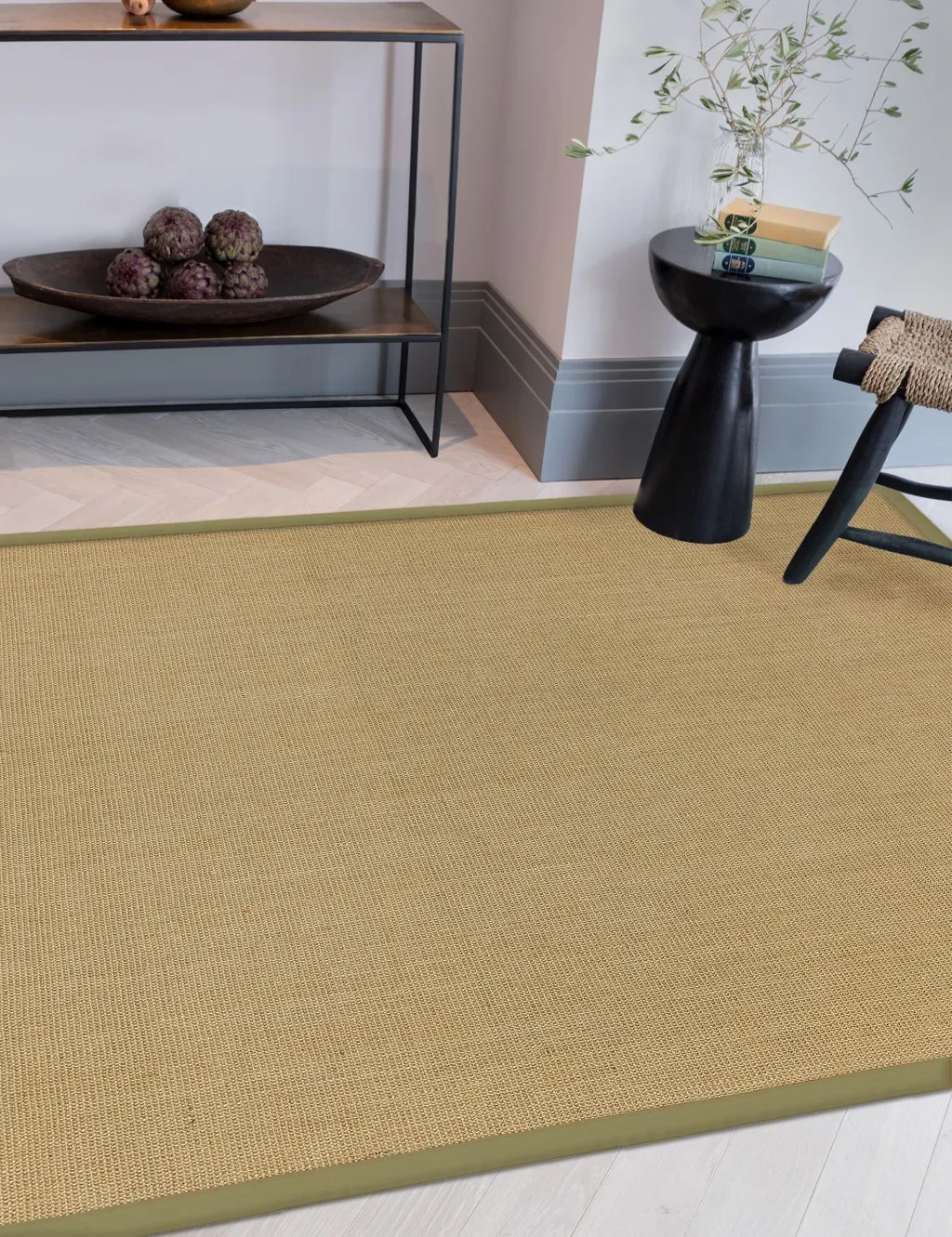 Medium Flat Weave Rug - Beige, Pure Cotton image