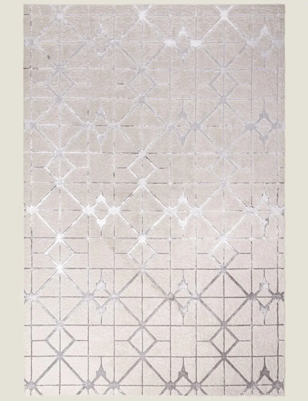 Medium Lattice Rug - Silver