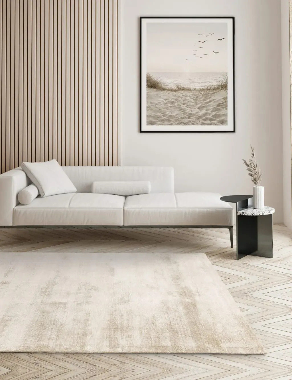 Medium Rectangle Rug - Sand, Hand-Loomed image