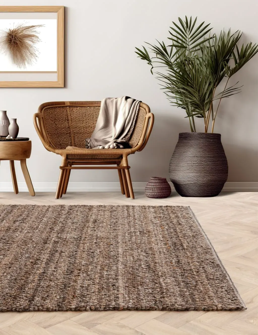 Medium Rectangular Rug - Brown, Woven image