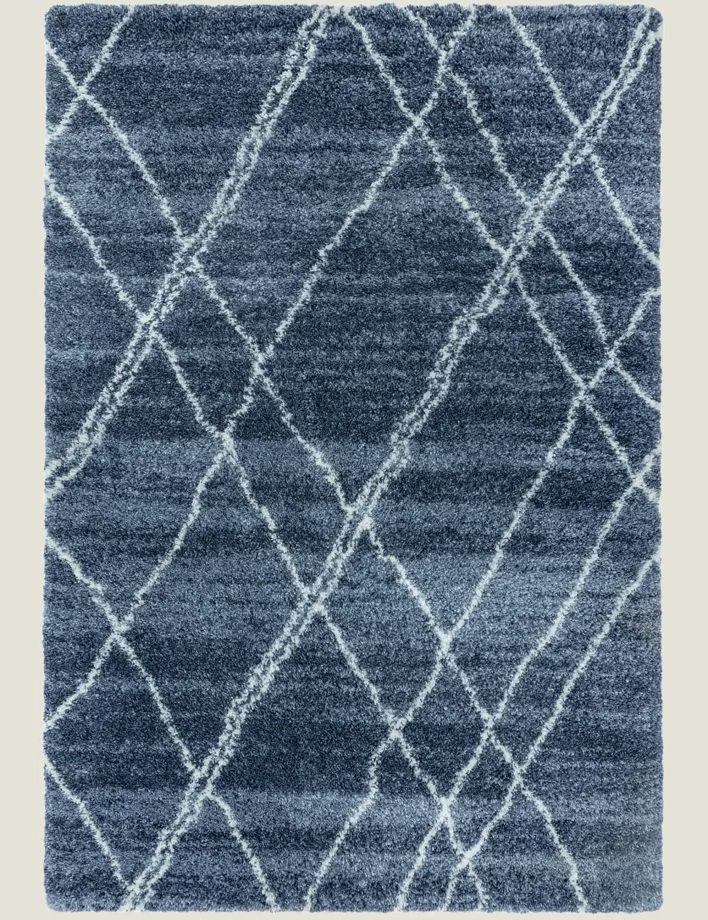 Moroccan Shaggy Rug - Blue