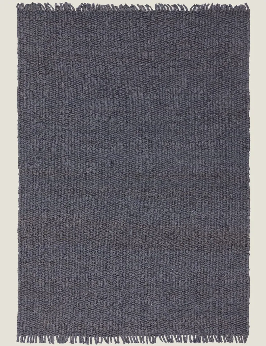 Rectangular Rug with Tassels - Denim, Jute image