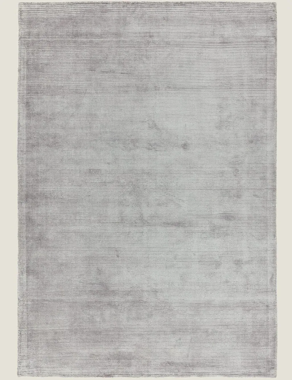Small Rug with Ribbed Texture - Silver Mix image