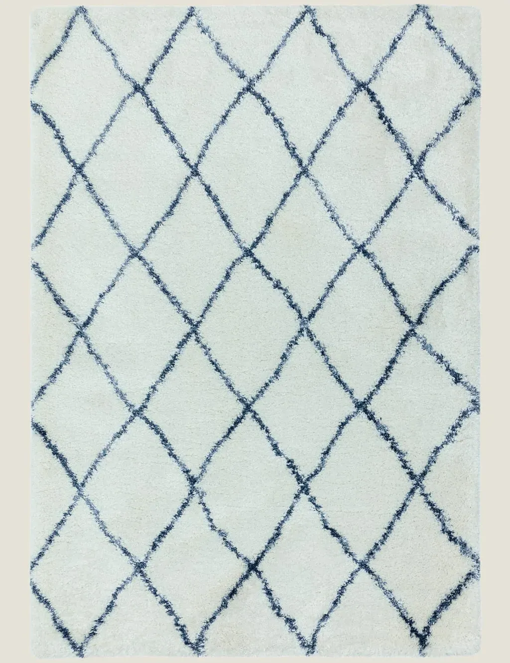 XS Moroccan Shaggy Rug - Cream Mix