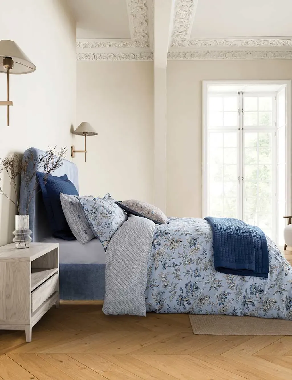 2-Pack Cotton Pillowcases - Blue, Pure Cotton image