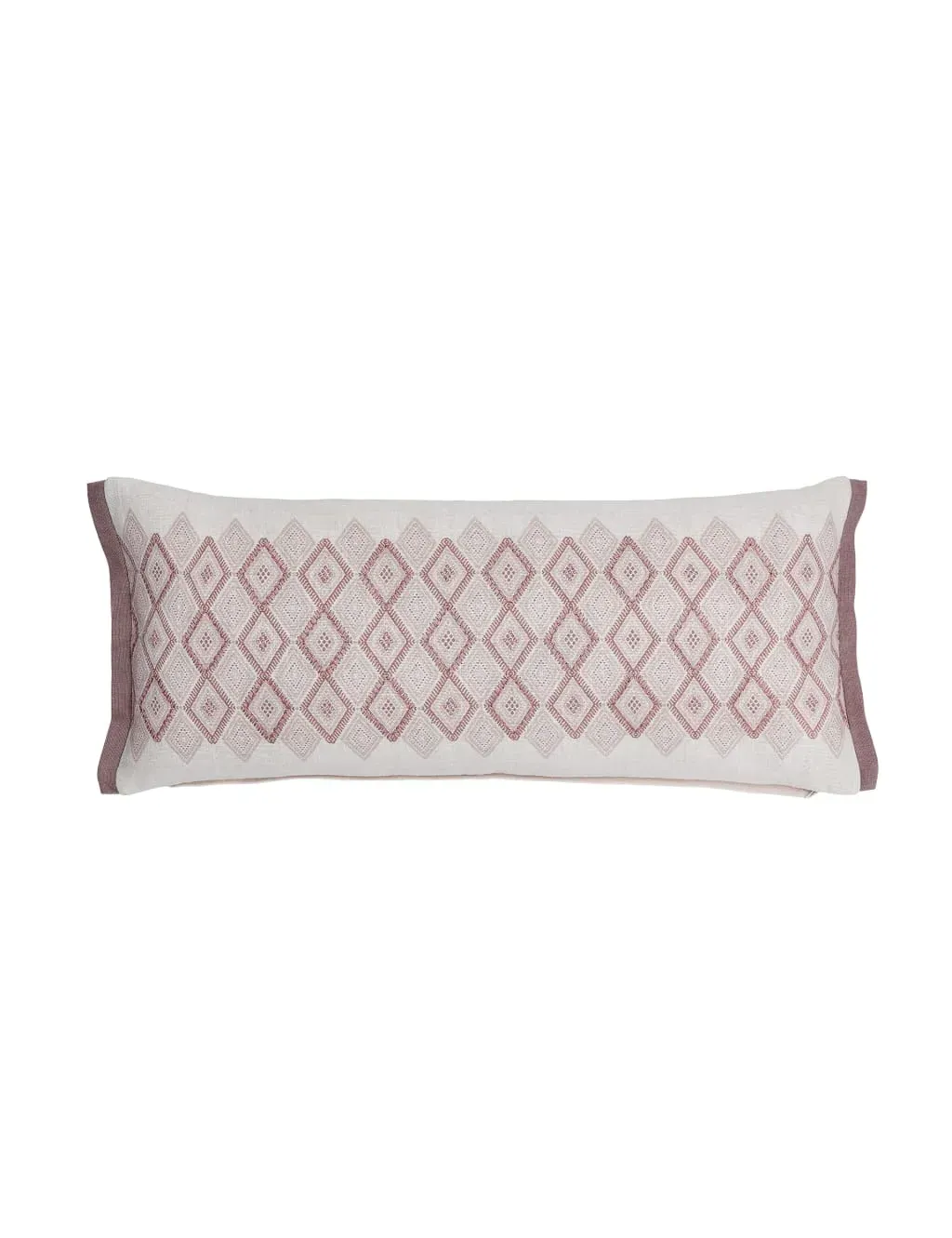 Embroidered Scatter Cushion - Coral, Cotton image