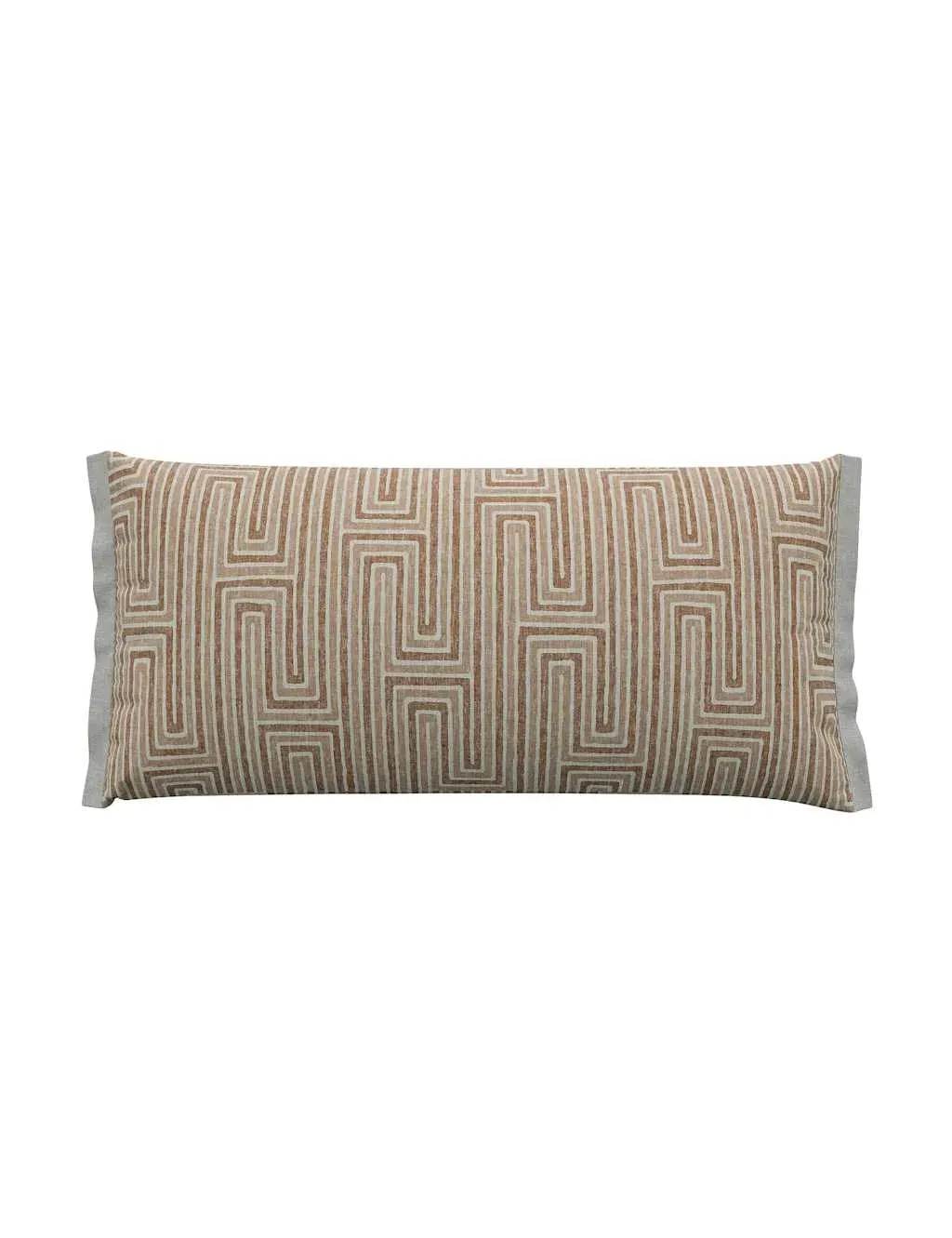 Rectangle Cushion with Geometric Pattern - Brown Mix image