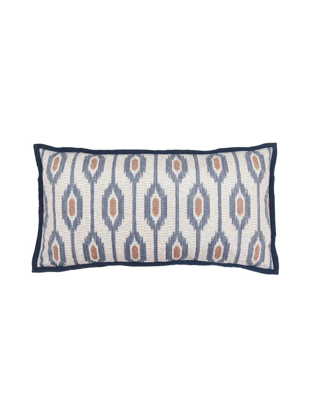Rectangular Cushion Geometric Pattern - Navy, Velvet image