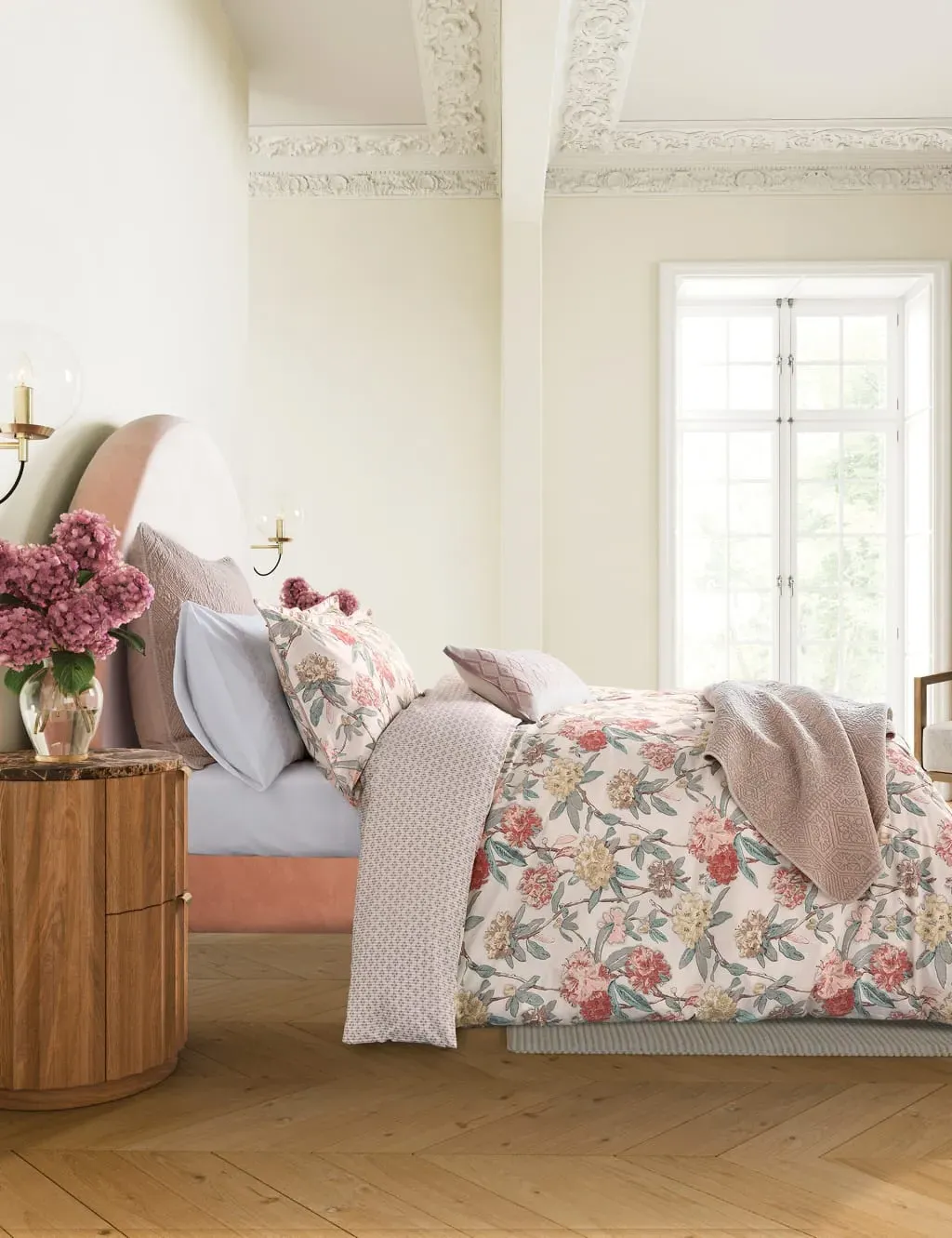 Single Bedding Set Pure Cotton - Coral image