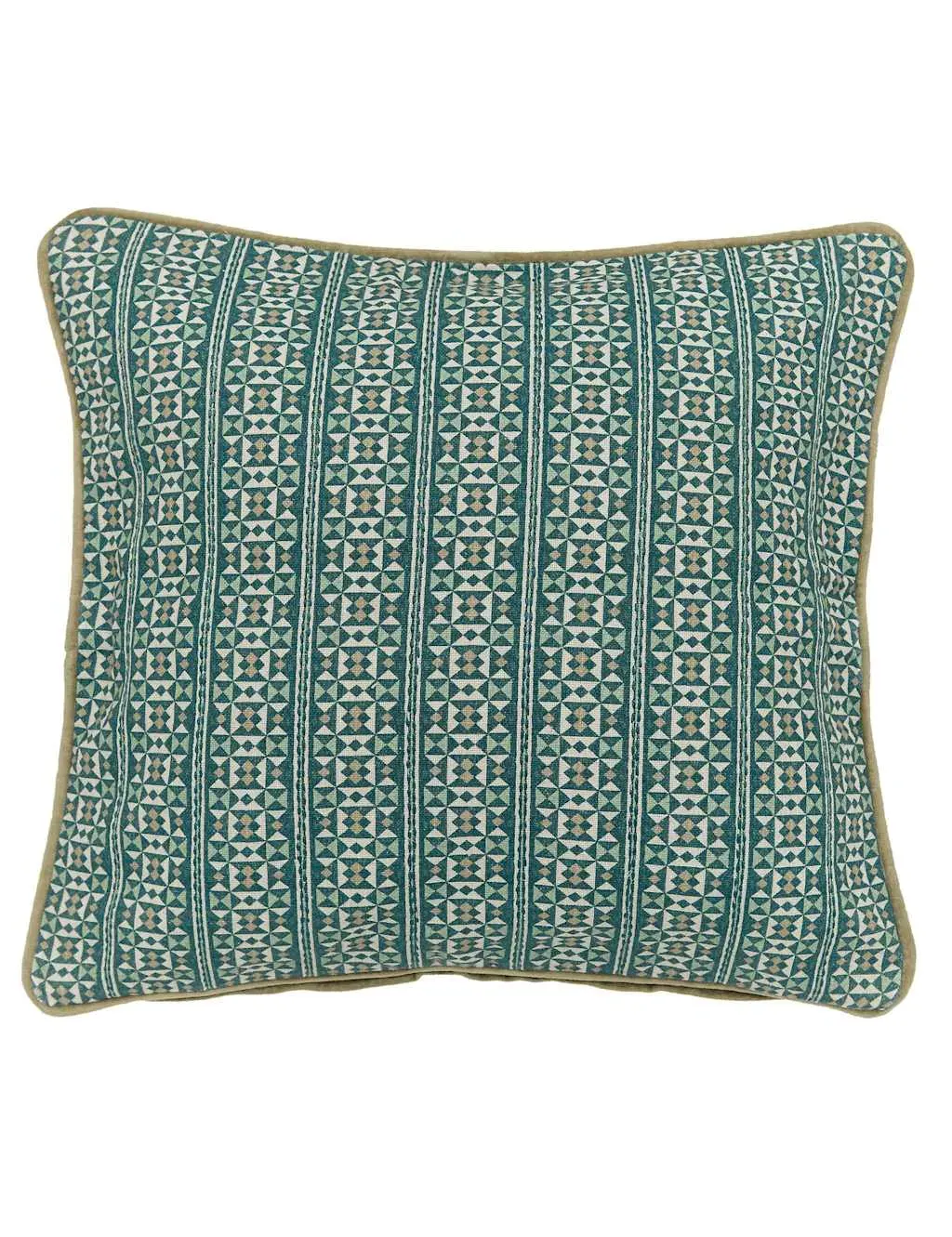 Square Cushion Geometric Pattern - Teal Mix image