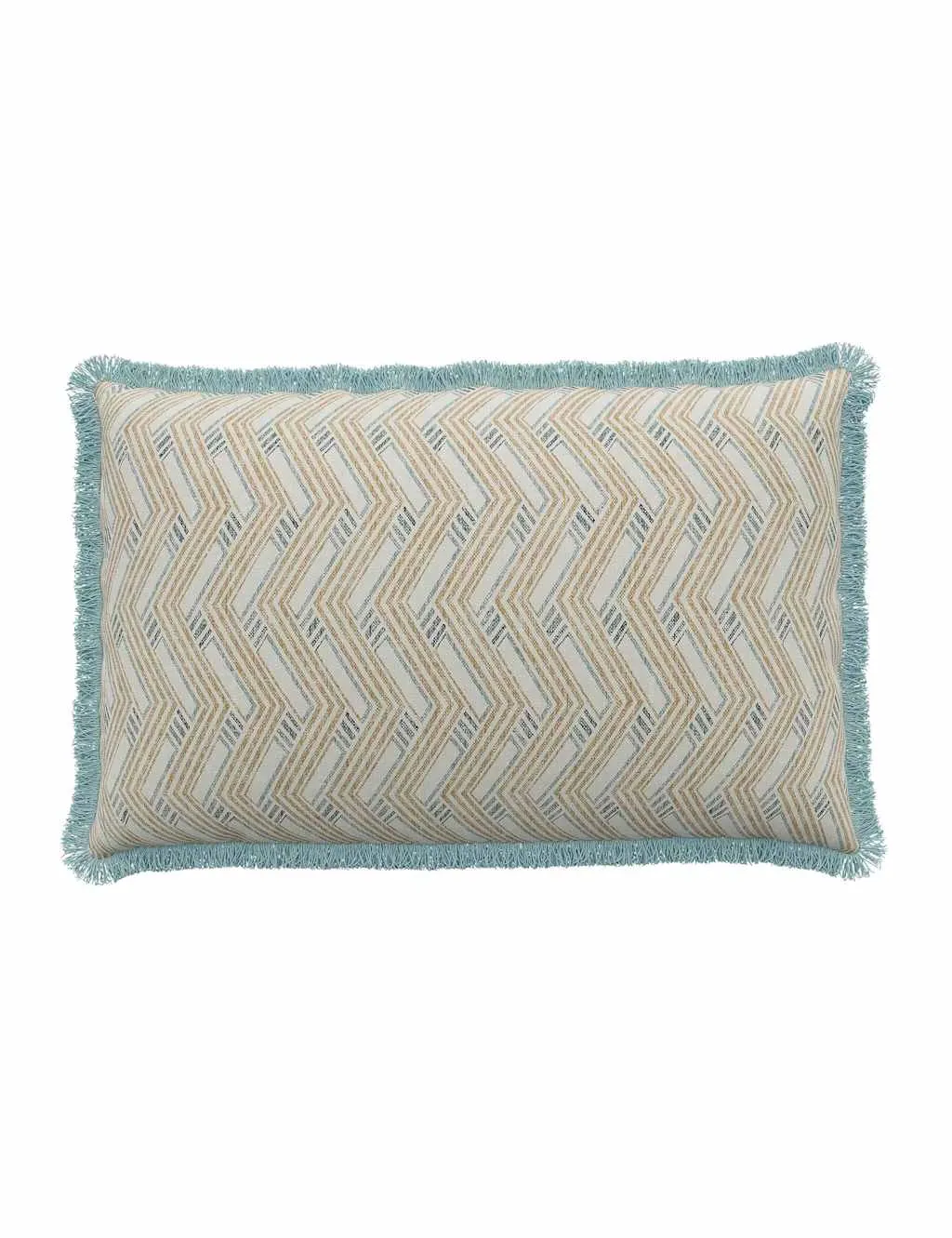 Square Cushion Herringbone Pattern - Duck Egg image