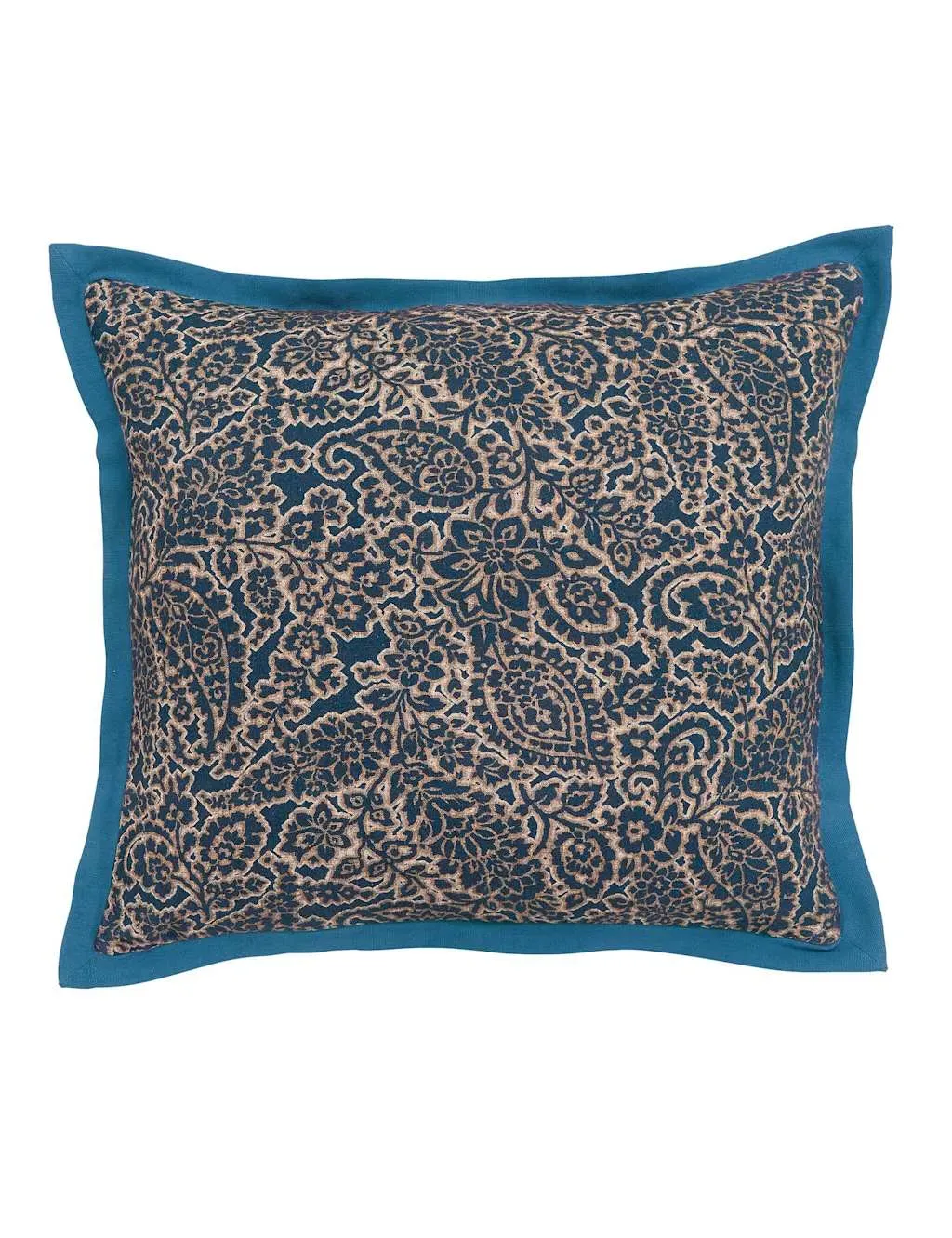 Square Cushion Paisley Print - Blue Mix image