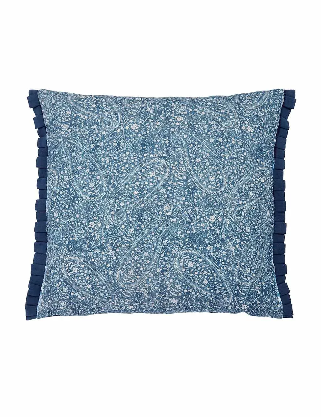 Square Cushion Paisley Print - Blue Mix image