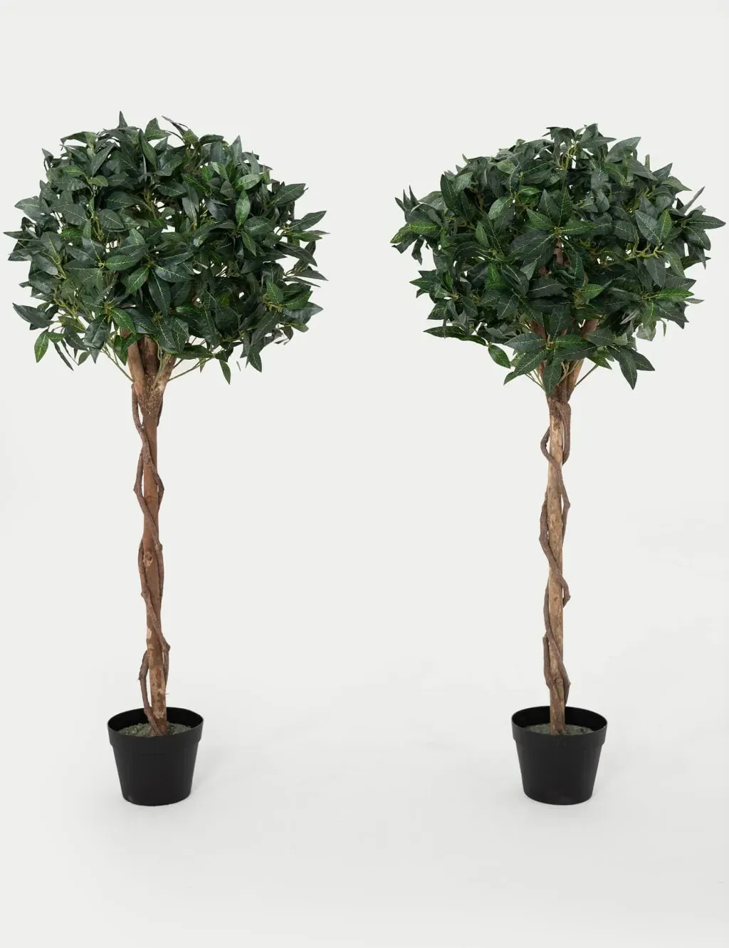 4ft Set of 2 Artificial Bay Trees - Green