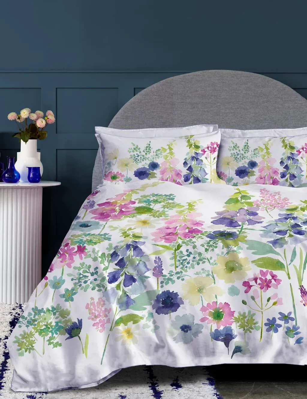 King Size Bedding Set Foxglove - Multi, Cotton